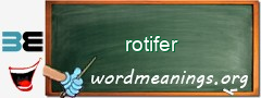 WordMeaning blackboard for rotifer